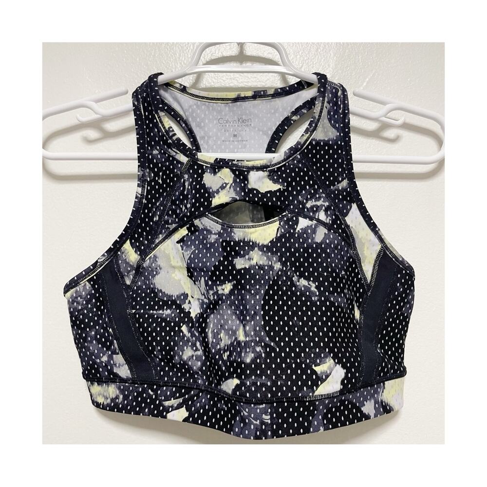 Calvin Klein Performace Quick Dry Watercolor Floral Sports Bra